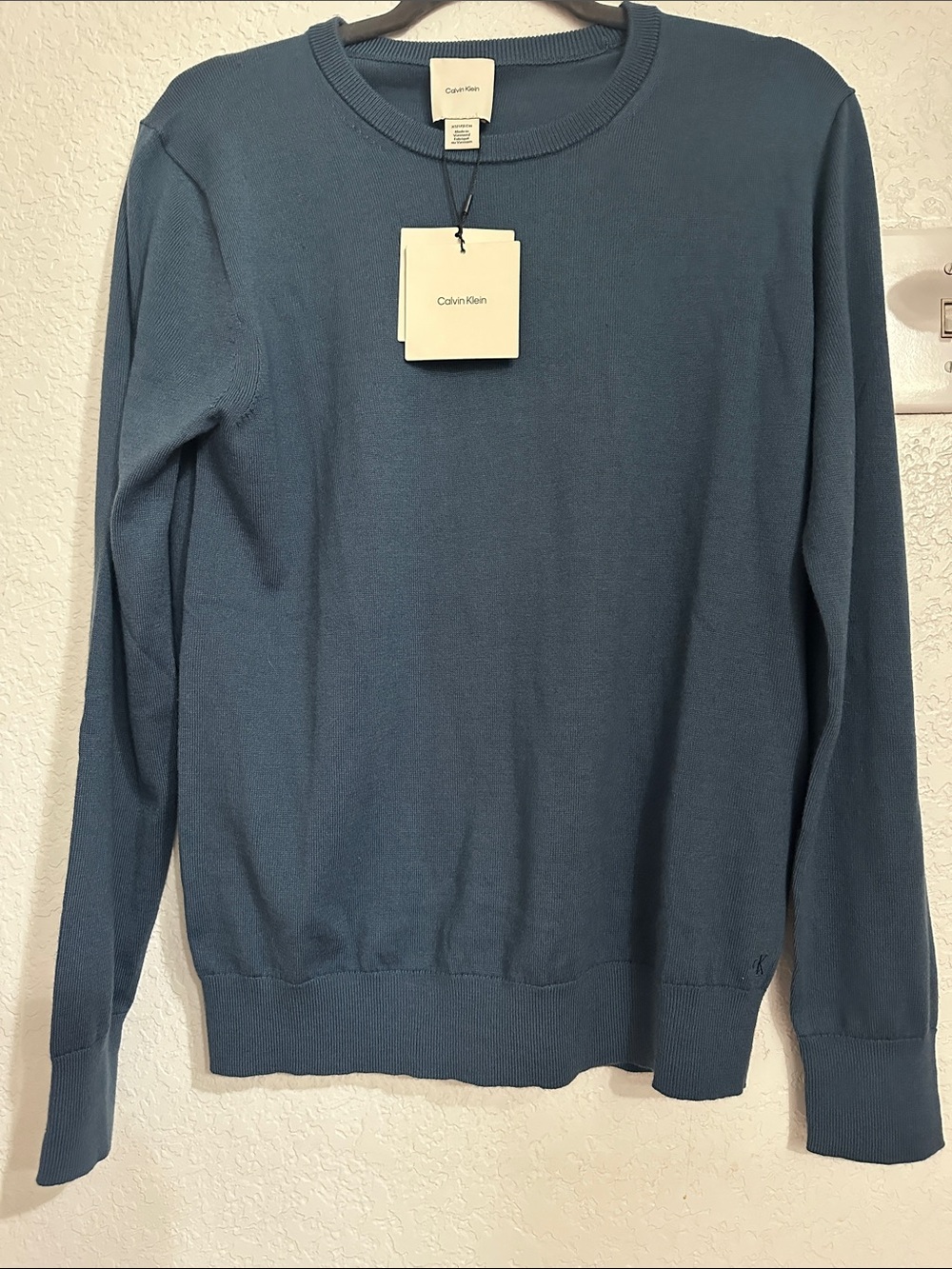 Calvin Klein Men's Crewneck Sweater in Slate Blue